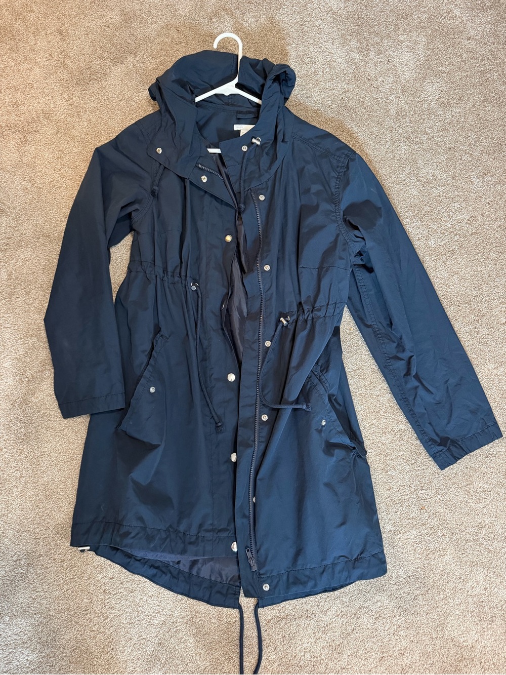 Women’s Maternity Navy Lightweight Hooded Jacket